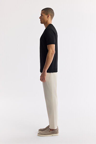 Avva Ανδρικό μπλουζάκι με λαιμόκοψη σε μαύρο χρώμα Regular Fit T-Shirt A51Y5023