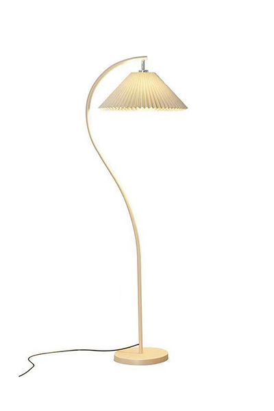 sharpdo مصباح أرضي من القماش المطوي باللون الأبيض من Modern Home، 3 ألوان قابلة للتعديل، 12 وات