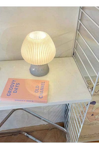 sharpdo Tulip Table Lamp,3 Color Dimmable Modes  Glass Bedside Table Lamp, Night Lamps