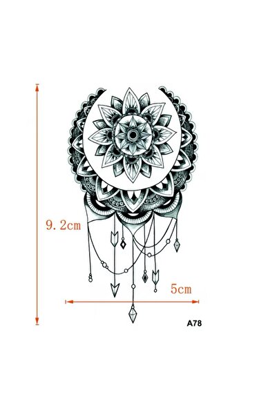 Fiery Night Geçici Dövme, (Kol, Bacak, Sırt, Göğüs, Ense, Ayak, Karın), T-006