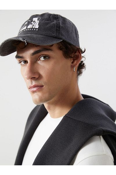 LC Waikiki Lcw Accessories Anthracite Printed Men's Cap Hat