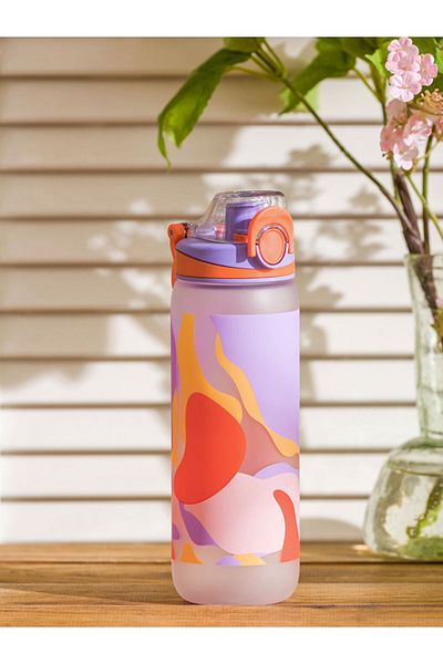 LC Waikiki Lcw Accessories Mixed Printed Water Bottle with Lid 630 ml