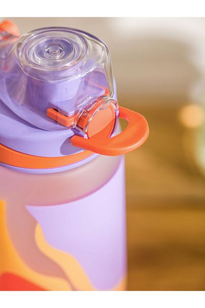 LC Waikiki Lcw Accessories Mixed Printed Water Bottle with Lid 630 ml