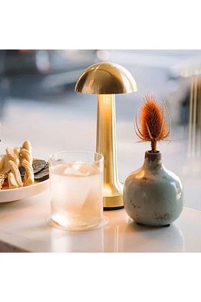 sharpdo LED Retro Charging Bar Table Lamp Barbell Metal Wire Free Touch Dimming Table Lamp