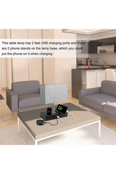 sharpdo USB charging cloth cover table lamp