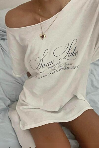 Karakedi Μπλουζάκι με στάμπα Swan Lake με ώμους