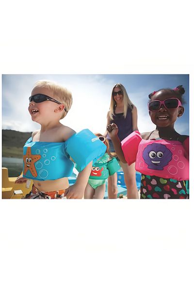 fulina Swimming Float Vest,with Shoulder Harness Baby Training Jacket,for Girls and Boys 2-7 Years old