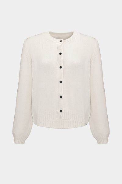 Açelya Okcu Γυναικεία πλεκτή ζακέτα Premium Crew Neck Wool Blend