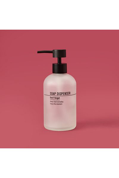 MİEN Mien Glass Liquid Soap Dispenser - Transparent - 19 cm