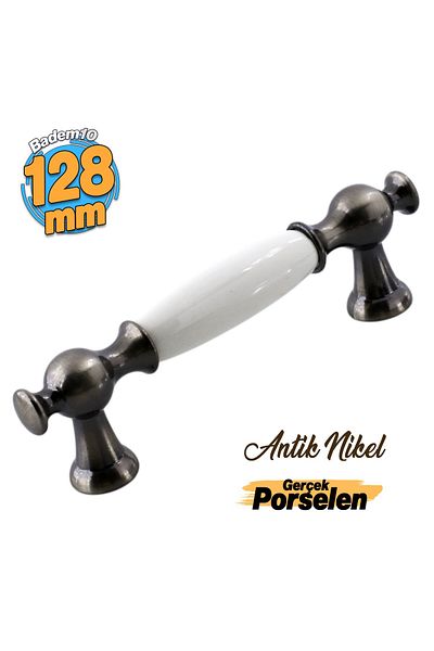 Badem10 Arnas Mâner metalic nichel antic 128 mm Mobilier Bucătărie Sertar Dulap Dulap Ușă Mânere Mâner