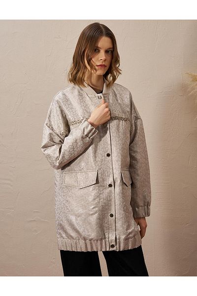 Kayra Μπουφάν με κέντημα από πέτρα Jacquard