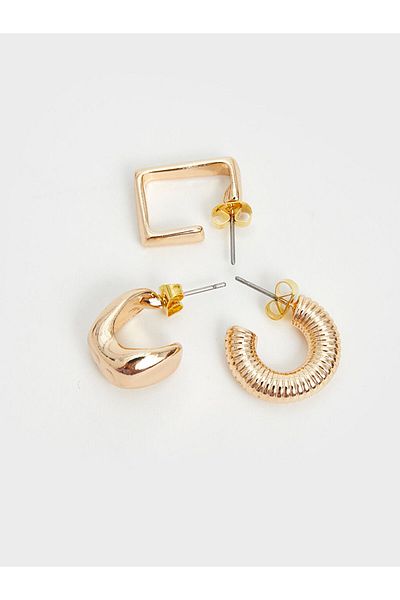 LC Waikiki Lcw Accessories Yellow Women's Earring Set of 3
