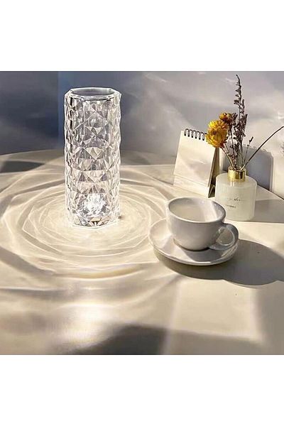 fulina Crystal Diamond Table Lamp,USB Rechargeable with Touch Control,for Living Room Bedroom