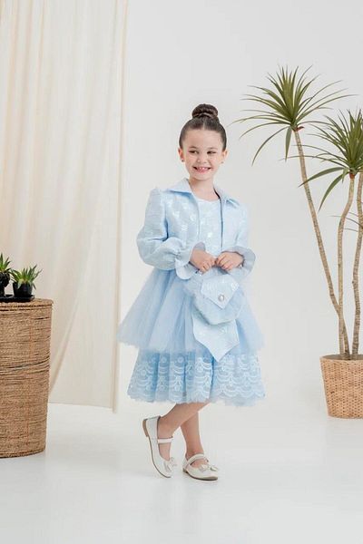 CRASSİ Girl's Tulle Jacket Bag Dress