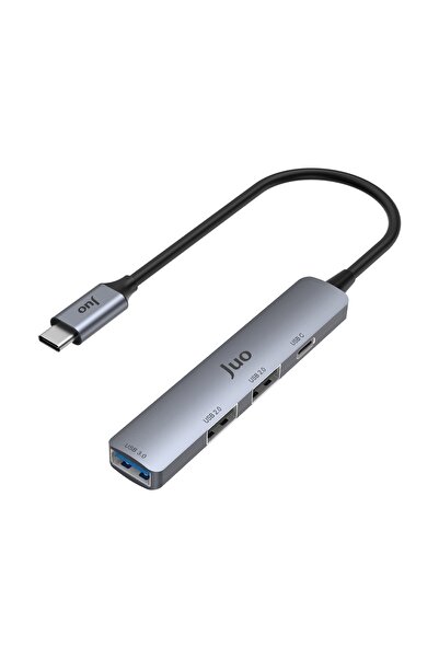 Juo JHB20C Type-C 4 Portlu USB 3.0 / USB 2.0 Çoklayıcı Dönüştürücü Hub