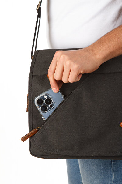 By Hakan GK56 ПОЛОТНО ЛИСТОНОША СУМКА ДОКУМЕНТ ШКОЛА УНІВЕРСИТЕТ НОУТБУК НОУТБУК МАКБУК ПЛАНШЕТ ЩОДЕННЕ ВИКОРИСТАННЯ ЧОРНИЙ