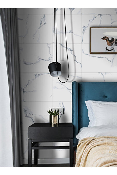 sharpdo 5pcs Thick Marble Sticker Set for Living Room and Bedroom, Waterproof Wall and Floor Stickers