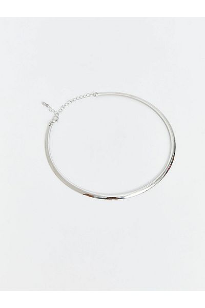 LC Waikiki Lcw Accessories Gray Metal Chain Detailed Women's Necklace