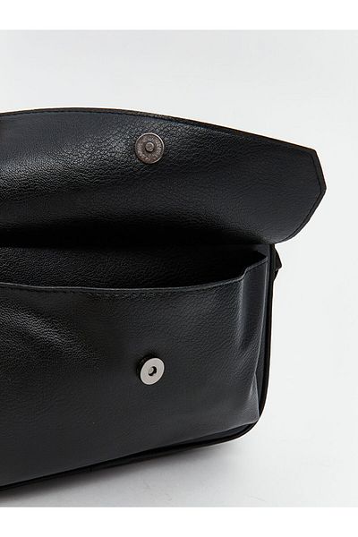 LC Waikiki Lcw Accessories Black Leather Look Men's Crossbody Bag
