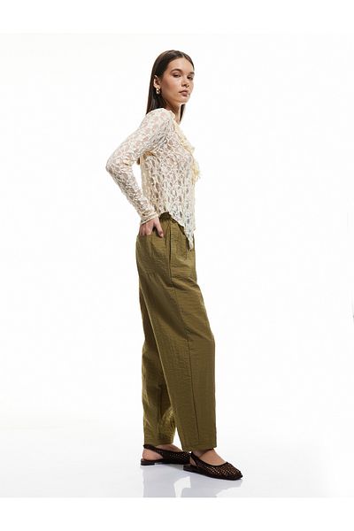 Koton Loose Fit Parachute Fabric Balloon Form Trousers with Pockets