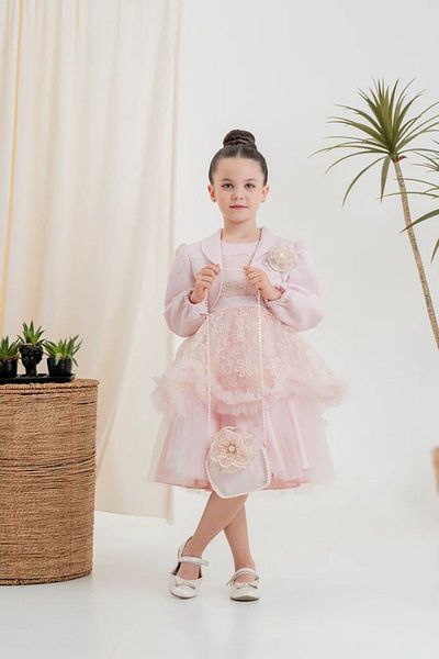 CRASSİ Girl's Tulle Jacket Bag Dress