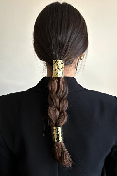 New Obsessions Molten Metal Tube Ponytail Clamp - Ponytail Cuff