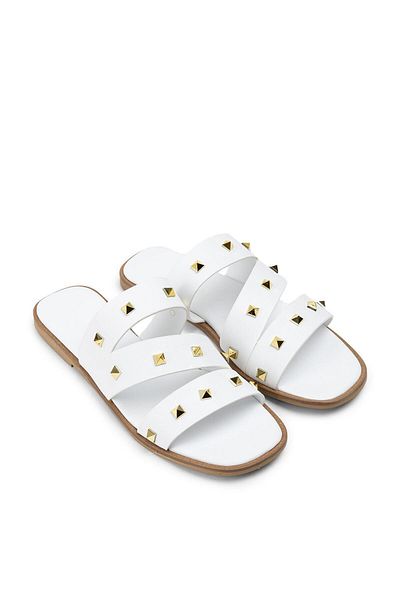 Deery White Troc Women's Slippers