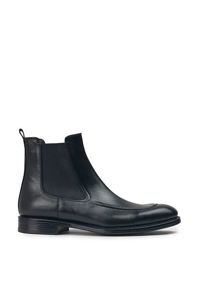 Deery Genuine Leather Black Men's Chelsea Boots