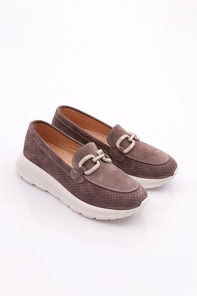 DGN Γυναικεία Loafer Παπούτσια Γνήσιο Δερμάτινο Mink Suede 533292678