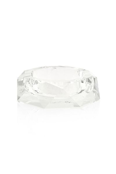 Evidea Deco Crystal Round Ashtray - Transparent - 10 cm