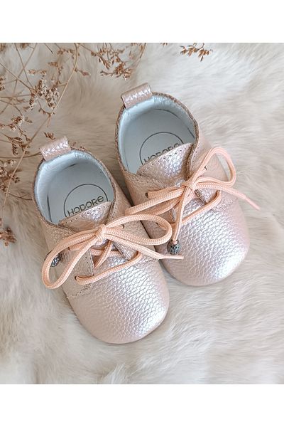 Hodore Alfa Salmon Leather Baby Shoes