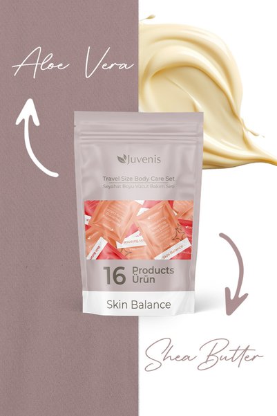 Juvenis Travel Size Body Care Set - Body Care Set with Repairing and Relaxing Peeling and Lotion