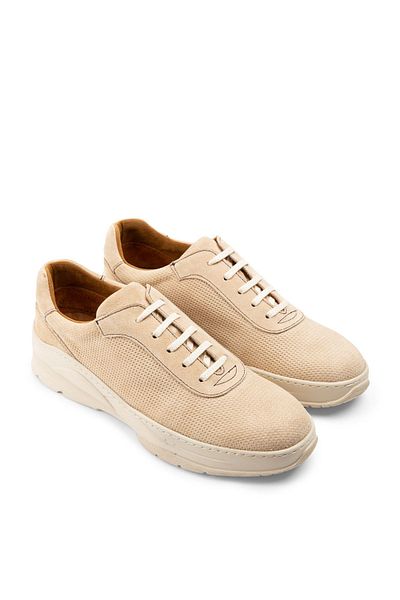 Deery Γνήσια Suede Beige Sneaker Ανδρικά Παπούτσια