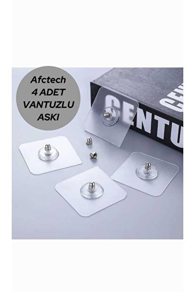 tafce 4 Adet Kendinden Yapışkanlı Duvar Kancaları Duvar Delmeden Yapıştırma Mutfak Banyo Vida Kanca Çivi