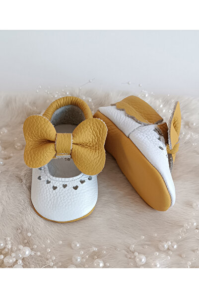 Hodore Alice Daisy Genuine Leather Baby Moccasin Booties