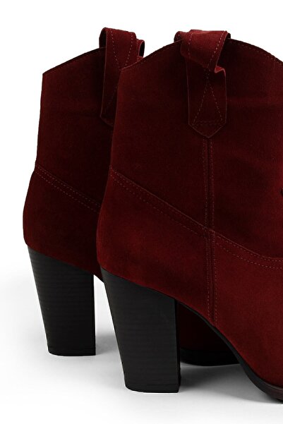 Deery Hakiki Süet Bordo Kadın Bot