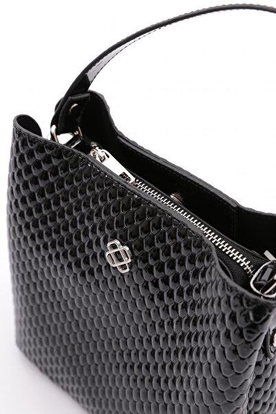 DGN Kadın Arkası Cep Detaylı Çanta Siyah Fasulye 41653431