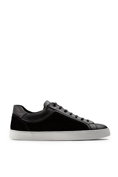 Deery Γνήσια Suede Black Sneaker Ανδρικά Παπούτσια