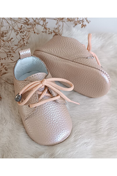 Hodore Alfa Salmon Leather Baby Shoes