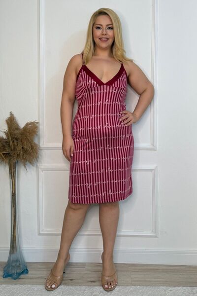 tarzımsüper Women's Large Size Comfort Model Cotton Nightgown-8730