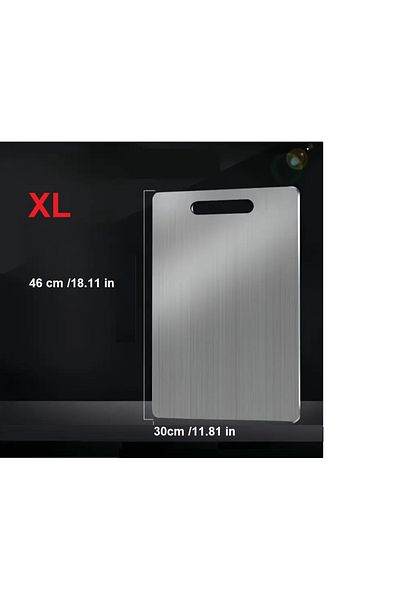 L&L Stainless steel cutting board-antibacterial and mold resistant-for chopping food,vegetables,meat