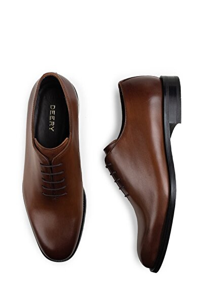 Deery Genuine Leather Tan Color Classic Men's Shoes