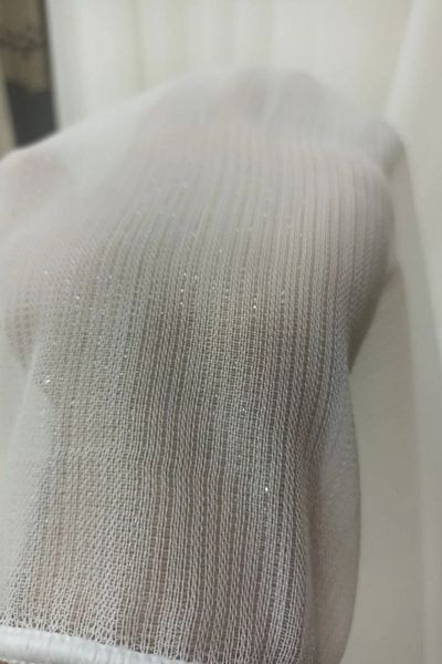 Gülsem Perde Brillant Silver Glitter Bamboo Overalls Curtain 1/3 Thin Pleated Gulsemperdeonlıne with Video