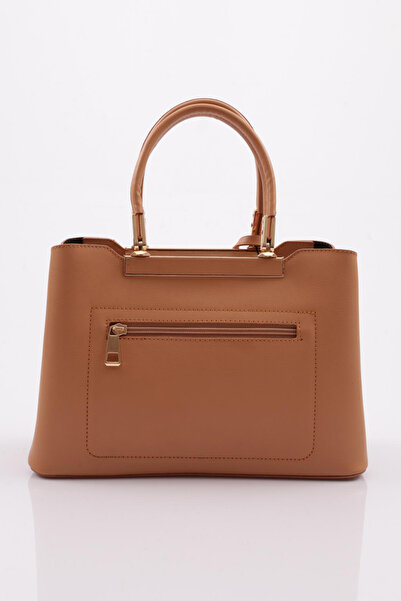 DGN Γυναικεία τσάντα Camel Classic με μεταλλική λαβή - 15672856