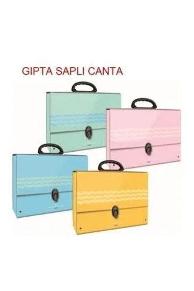 Gıpta مجلد صندوق بألوان الباستيل مقاس 25 × 35 سم بمقبض - 2541