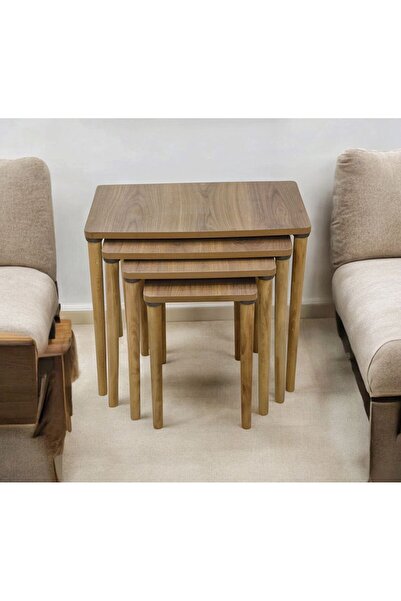 ES zigon sehpa 4 lü ahşap ES klasik