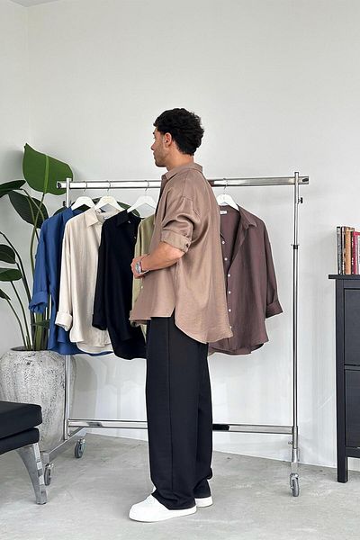 HAFKAGİYİM Πουκάμισο Mink Soft Premium Oversize