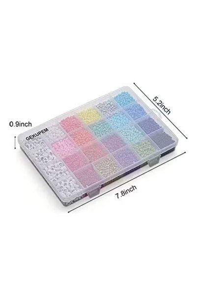 Yelajoy 10000-Piece  DIY Colourful Gemstone Bracelet Beads Set, With A-Z Alphabet, exquisite, for crafts