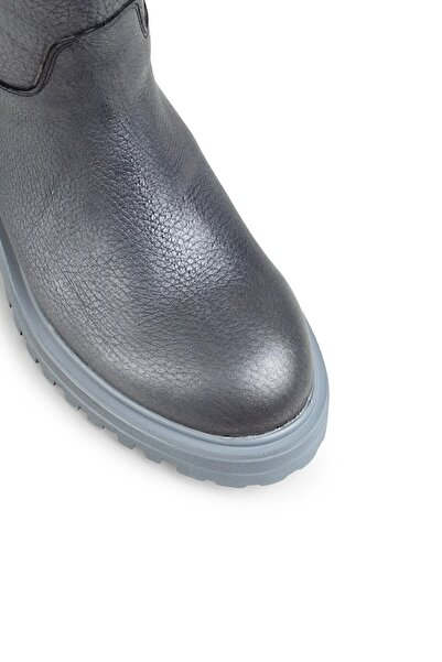 Deery Genuine Leather Metallic Gray Women's Boots