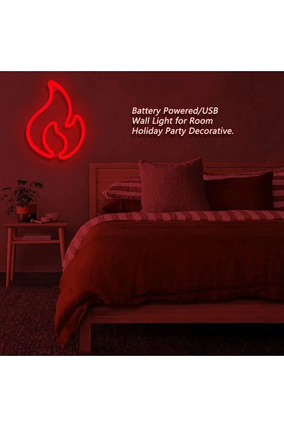 COOYA LED Flame Neon sign,  high brightness, saturated and pure, durable sturdy plastic, for Party